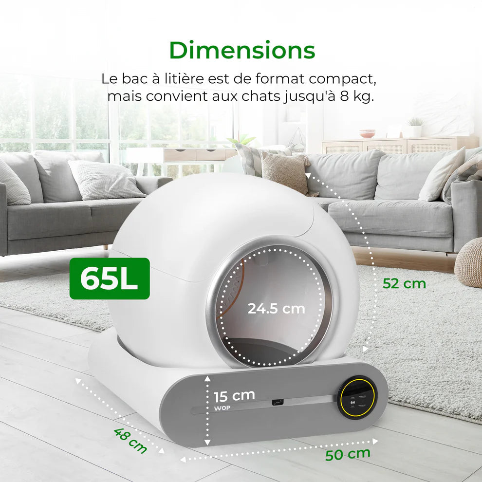 Dimensions de la litière